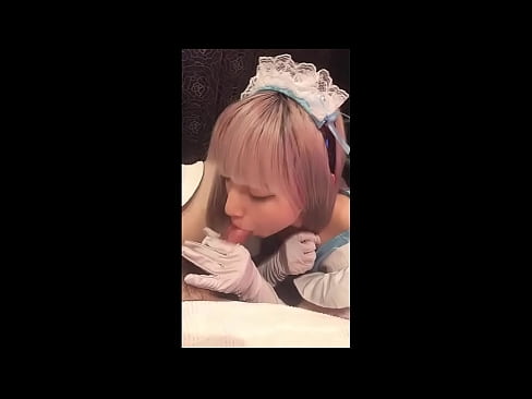 ❤️ 日本のアイドル「まゆか」、フレンチメイドのコスプレ、その1、ローションでフェラチオ、自慰行為 ️❌ 上質なセックス ❌️❤